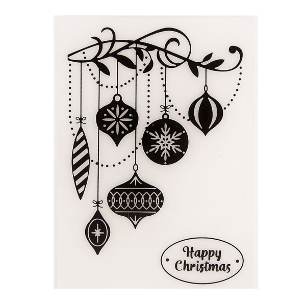 Merry Christmas Plast präglad mapp stencil mall DIY Craft Making Card