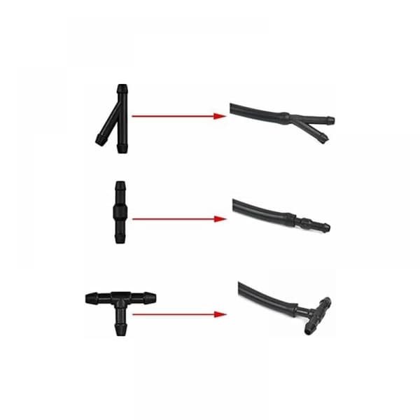 Windshield Wiper Hose Kit, 3M Windshield Washer Hose, Wiper Nozzle, Washer Machine Mist Spray Hose