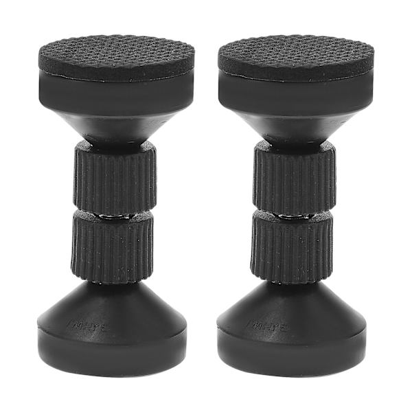 2 stk Justerbare Hovedgavl Stopper Til Væggen Hovedgavl Stabilisatorer Seng Stopper Sort 7.7X4CM