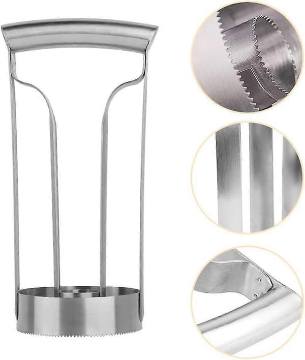 Pineapple Corer, Peeler, and Slicer with Sharp Blade and Non-Slip Press Handle for Easy Coring and Slicing