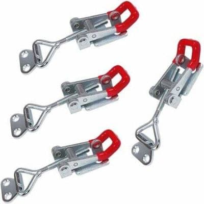 Toggle Clamp (Latch) - PZCC - 4002 - 4-pack - Galvanized - 220 kg - Red
