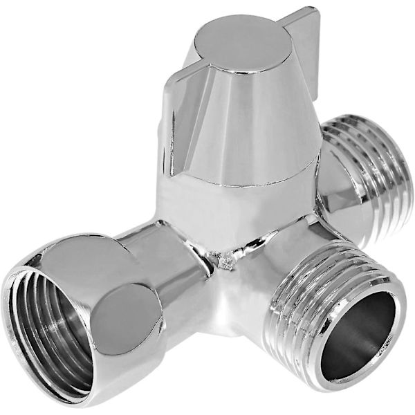 3-veis Diverterventilbryter Kompatibel med Dusj, Hånddusj og Overhead Dusj Dusjarm 3-veis Diverter Solid Messing, Polert Krom (pv8)