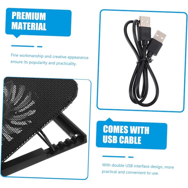 Ergonomic Cooling Pad with Fan for Laptops - Cooled Compact Robust