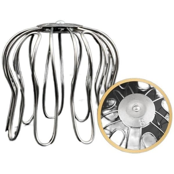 Varmgalvanisert trådspindel (75 mm til 85 mm) – Takrennefilter - Løvfilter (4-pakning)