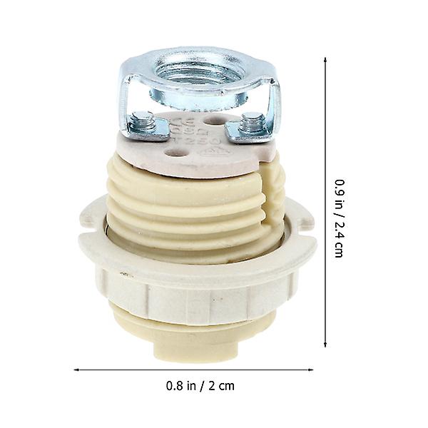 4 st Pendellampor Plugg Keramisk glödlampa Sockel Sockel Ring Byte av ljusbaserBeige2,4x2cm Beige 2.4x2cm