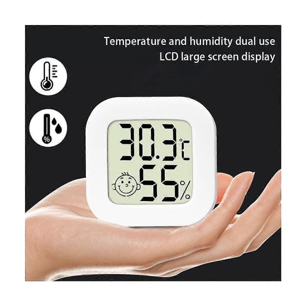 Termohygrometer for innendørskontor, elektronisk termometer, digital temperaturmåling