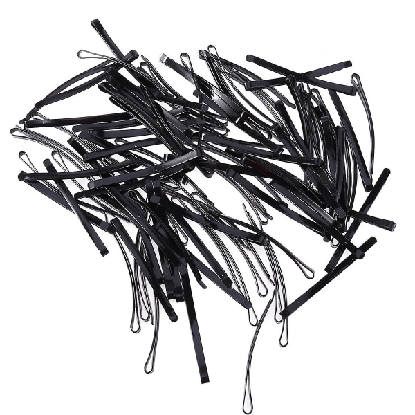 100 stk Hårpynt Kvinner Kvinner Bobby Pin Metall Hårnåler Svarte Hårklipp Hårsklier Svarte
