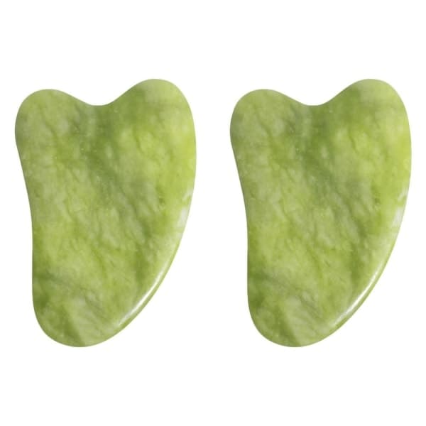 2 st Jade Gua Sha-bräda Gua Sha Skrapningsmassageverktyg Ansikte