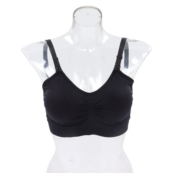 Handsfree Breast Pump Bra Adjustable Soft Breathable Pumping Bra for New Moms Black M 0.2 0.2