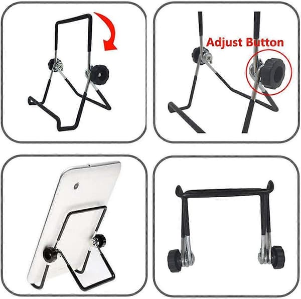 Justerbart Tabletstativ, Halkfritt Vikbart Stativ Passar 9-12,9\" Tablets, iPad, Samsung och Kindle Fire, Ställ