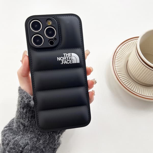 Down Jacket Series Compatible with Apple Mobile Phone Case Black Black iphone14pro