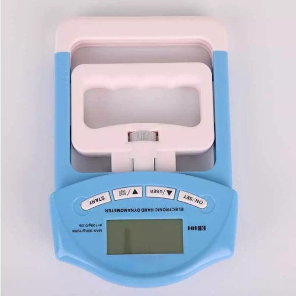 Blå digitalt hånddynamometer - Kraftmåling - Automatisk fangst - Elektronisk grepsstyrke - 90 kg