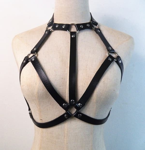 Kvinnors BH-rem Bodysuit Läderhängselbälte