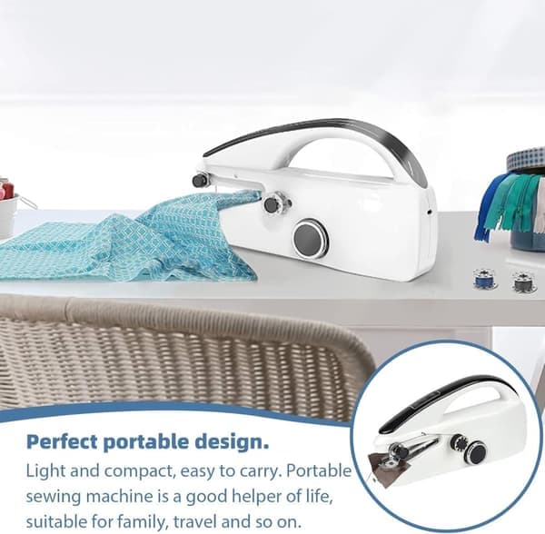 Mini Sewing Machine, Two Speeds, Sewing Machine, Beginners, Adults, Easy to Use, For Clothes, Fabrics, Curtains