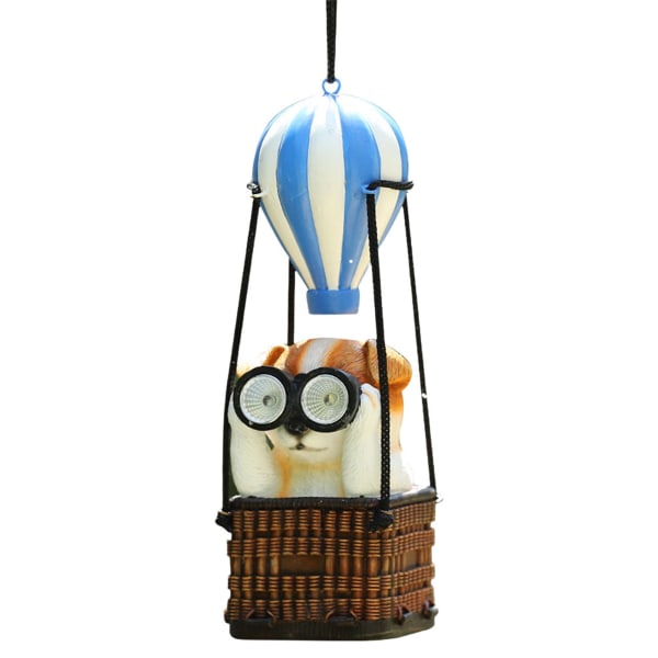Havestatue Powered Vandtæt Led Globe Dog Dekorativ Lampe Ornament