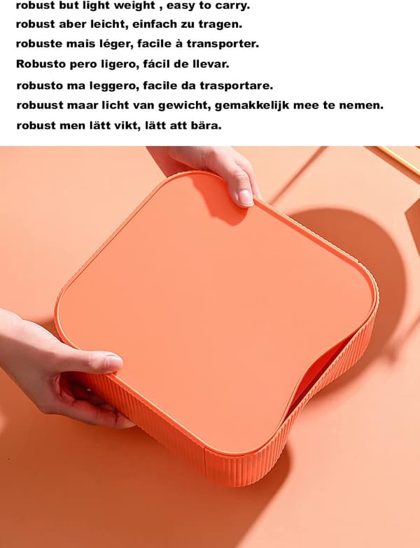 Flexible stackable cutlery box, stackable and combinable, desk storage box, desk organizer, drawer box, 22.5x21.5x8cm
