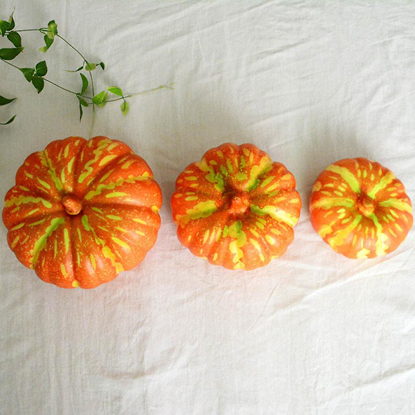 Simuloitu Kurpitsa Malli Tekokurpitsoja Halloween DIY-Käsityö Koti Syntymäpäiväjuhlat Hääkoriste Keltainen Kurpitsa Kahvalla