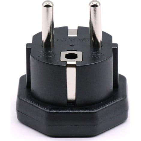 US/JP/CA hanstik til EU/DE/FR/IT/ES hunstik, US/CA/JP hanstik til elektroniske enheder, 2-polet EU hunadapter (3 stk., sort)