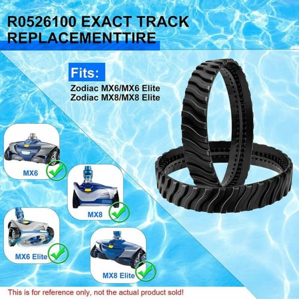2 st spår anpassningsbara för Zodiac MX6 MX8, däck till Robot Pool Cle