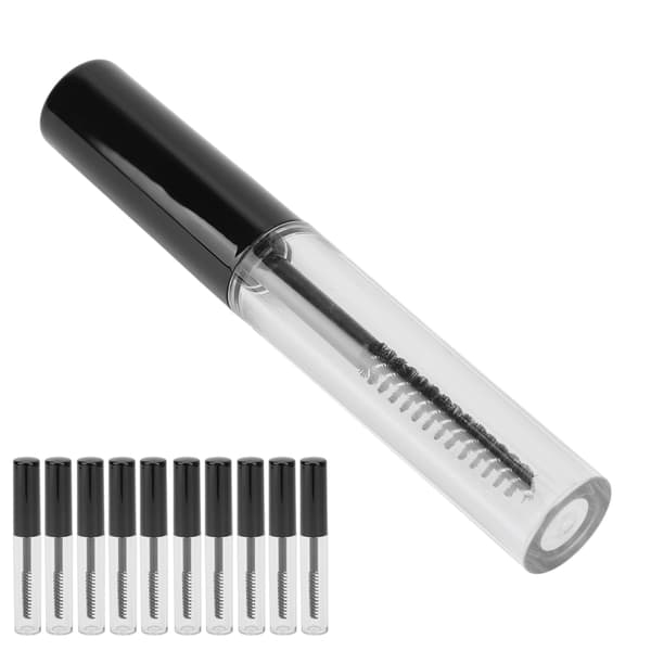 10 Pcs Empty Mascara Tube Refillable Eyelash Cream Container with Wand for Cosmetics 1.5ml