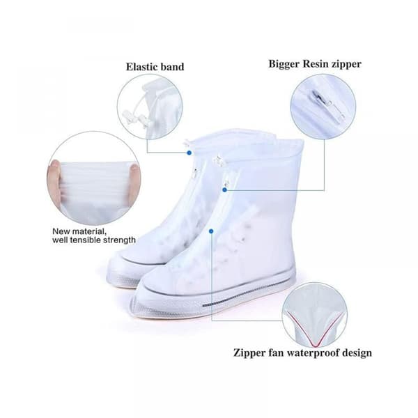 2XL Reusable Waterproof Shoe Covers Waterproof Lightweight Non-sl