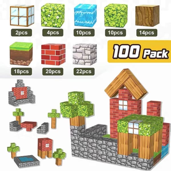 My Magnetic World Blocks Byggleksaker för pojkar 6-12 år