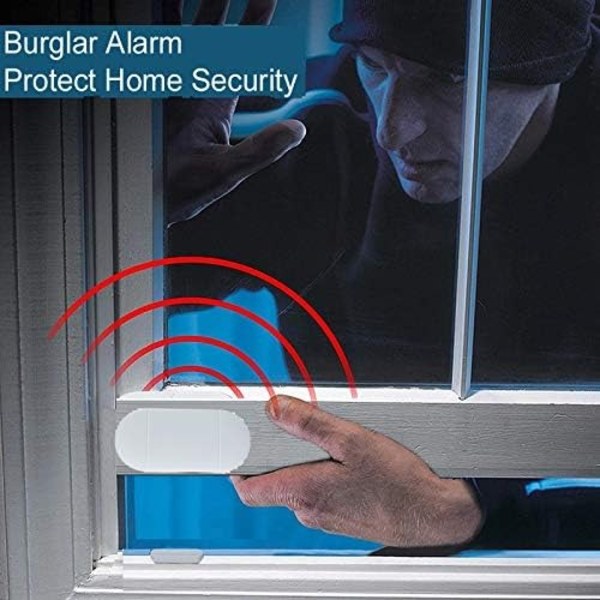 Dørvindusalarm for hjemmebasseng Barnesikkerhet med 2 fjernkontroller Dørinngang Magnetisk sensor sikkerhetsvarslingssett for butikkgarasje (3)