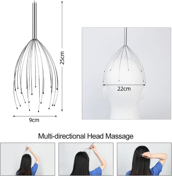 Head Massager - Scalp Massage - 20-Pin Head Scratcher