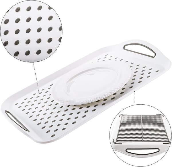 2-piece Non-Slip Dinner Plate Set with Handles, Suitable for Dining Tables, Coffee Tables, etc.
