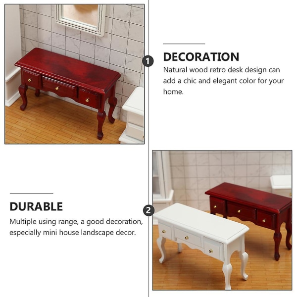 1 kpl Mini Puinen Laatikko Kaappi Miniatyyri Ruoka Leikkipöytä Koriste (satunnainen väri)Satunnainen väri9.5x6.5c