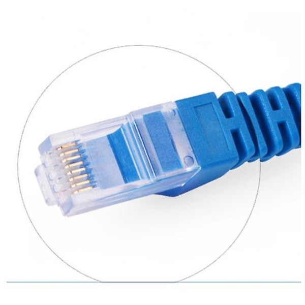 8m Blå Ethernet Internett LAN Cat5e Nettverkskabel for Datamaskin Modem RouterBlå