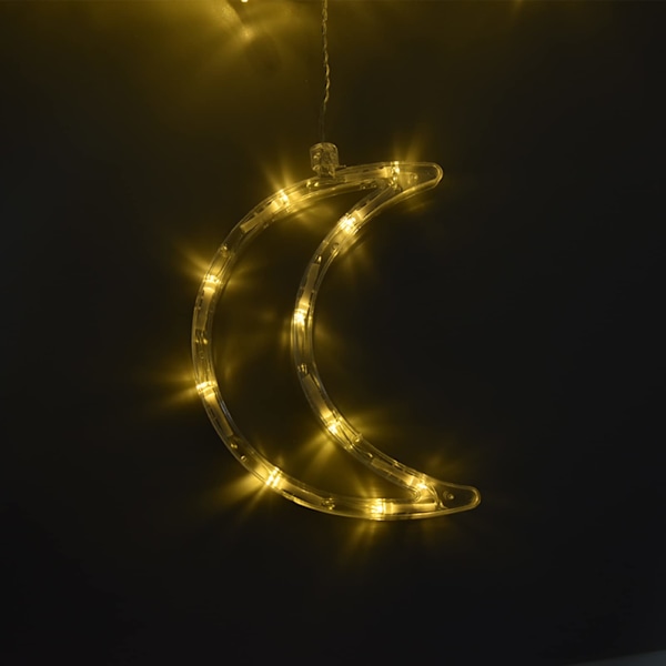 LED Gardinlys, Fe Lys Kæder Måner og Stjerner LED Natlys til Boligindretning Fest Stjerne Måne Ramadan Lys Kæder