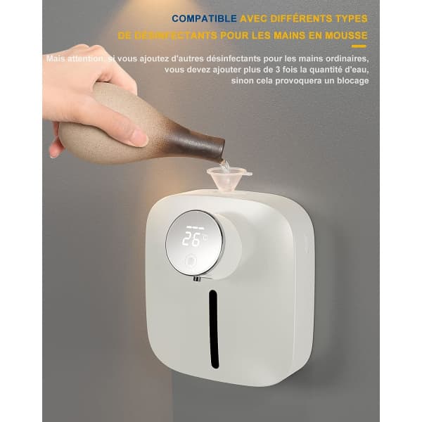 320 ml automatisk sæbedispenser, berøringsfri vægmonteret sæbe