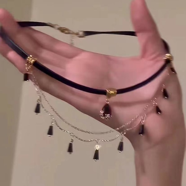 Sydänriipus Säädettävä Punainen Choker Klassikko Kaulukset Naisille ja Tytöille Sametti Choker Kaulakoru