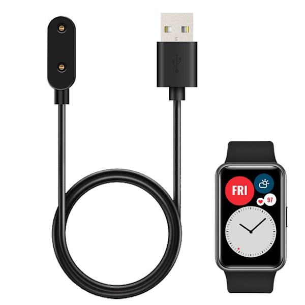 Egnet til Watch Fit Oplader Magnetisk Adapter USB Opladningskabel Base Jumper, Stabil Strøm Og Høj