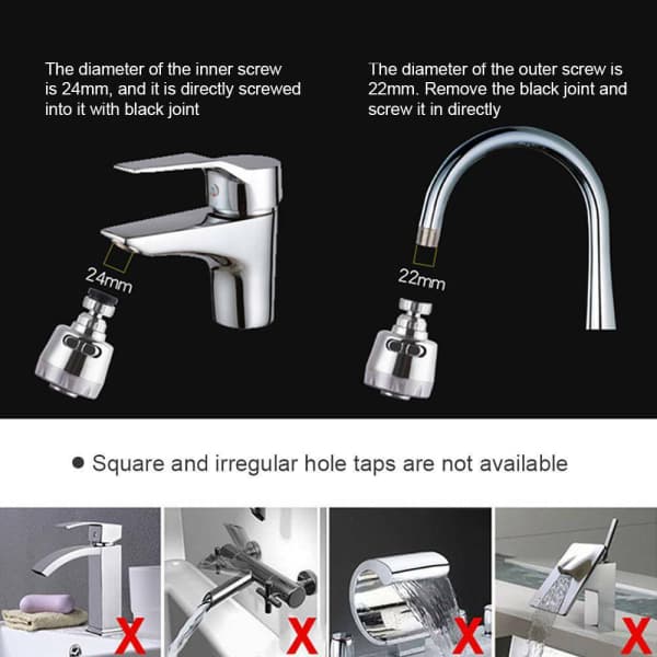 Swivel Faucet Nozzle Kitchen Faucet Extender
