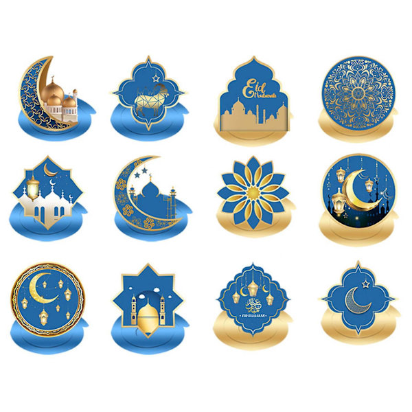 12 stk Hengende Svirler Ramadan Dekorasjoner Lykkelig Tak Streamers for Fest Dekorasjon