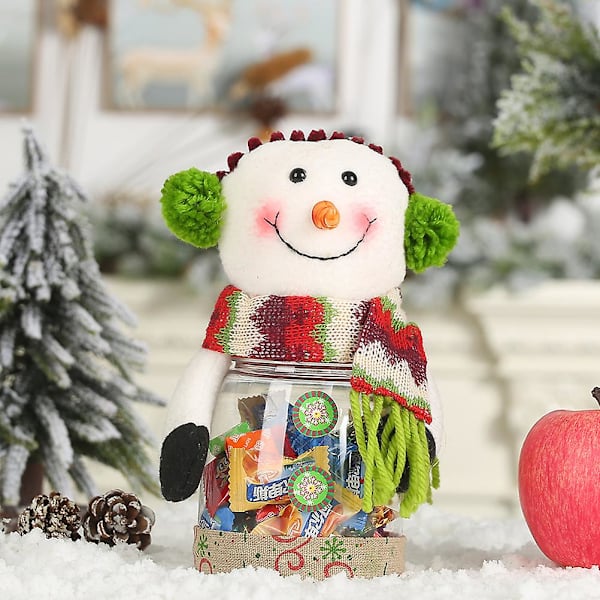 Godispåse för julgodis, julgodisbehållare, godisgåvor, snögubbe-docka, leksak 30*9cm