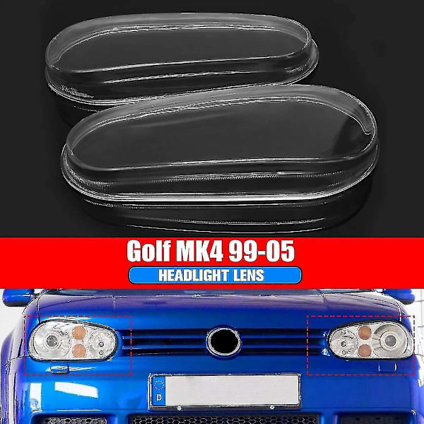 Kompatibel med Golf Mk4 R32 1999-2005 Højre Forlygte Skall Transparent Dæksel