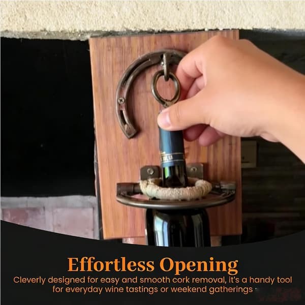 Wall Mounted Horseshoe Bottle Opener, Rustic Wall Mounted Horseshoe Bottle Opener, Functional Home Decor for Kitchen, Bar