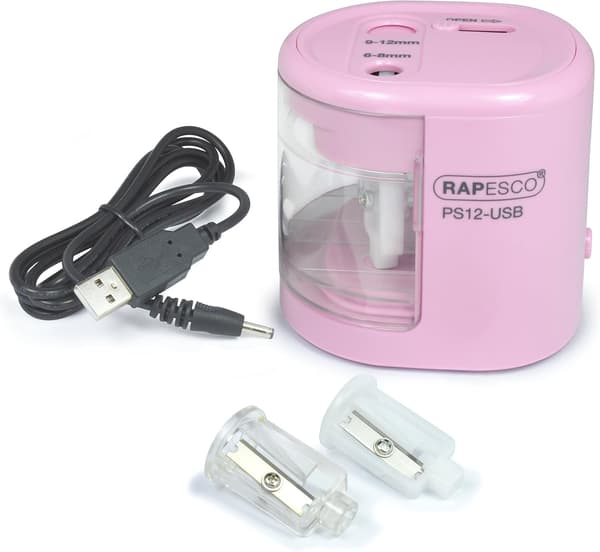USB-drevet elektrisk blyantspisser, rosa