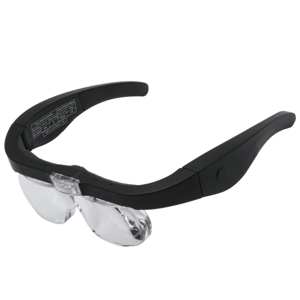 Oppladbare forstørrelsesbriller, hodeforstørrelsesglass med LED-lys og avtakbare linser 1,5X, 2,5X, 3,5X,5X, Best Eyeglasses Lupe