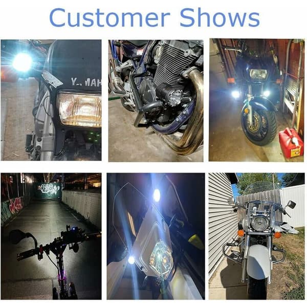 Motorsykkel frontlys, LED ekstralys, 40W runde LED frontlys, tåkelys, LED spotlights, ekstra frontlys