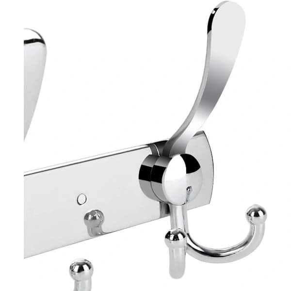 (Silver 15 Hooks) Wall Mounted Coat Rack, Stainless Steel Coat Hanger