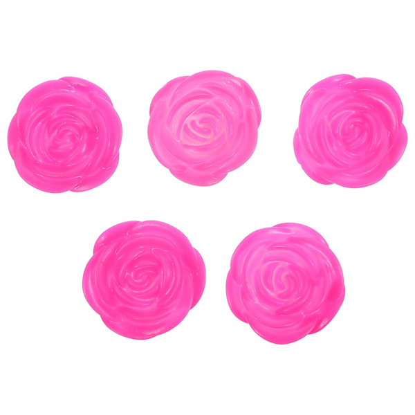 5 kpl LED-valoja, ruusunmuotoinen yövalo, elektroninen lamppu, romanttinen muovinen kukka-valo (pinkki/7 väriä) Pinkki