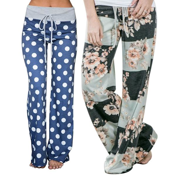 2 x Naisten Jogger-housut Urheilu Jooga-housut Housut Leveät Lahkeet Korkea Vyötärö Koko Xxxl Vihreä/sininen W