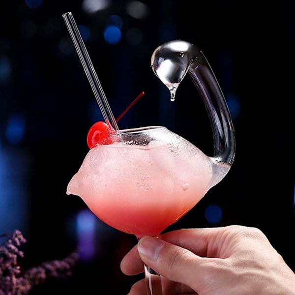 Cocktailglas - Svan Glas 17 cl Kreativa Dricksglas Bröllopspresent för Juice, Martini, tequila, margarita