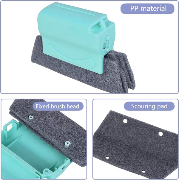 3 Pcs Creative Groove Cleaning Brushes, Magic Window Cleaner B,ZQKLA