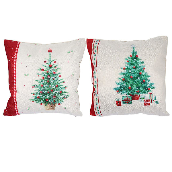2 st Linnekuddfodral Fyrkantigt Soffkuddfodral 45cm Hem Kuddfodral Linne Prydnadskudde Fodral Kombination A45X45CM