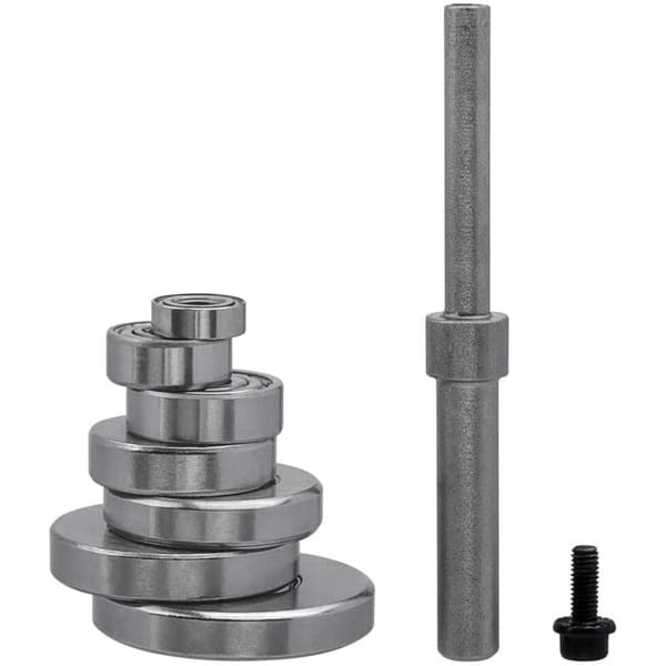 Bearing Set, 7 Replaceable Bearings, Bearing Set with Hex Key for Solid Wood and Plywood Router Bit